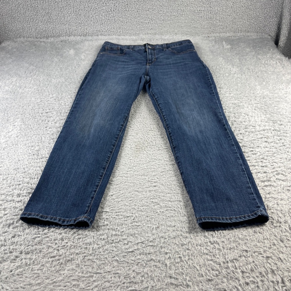 Banana Republic High-Rise Slim Jeans Blue Denim Petite 31/12 Medium Wash